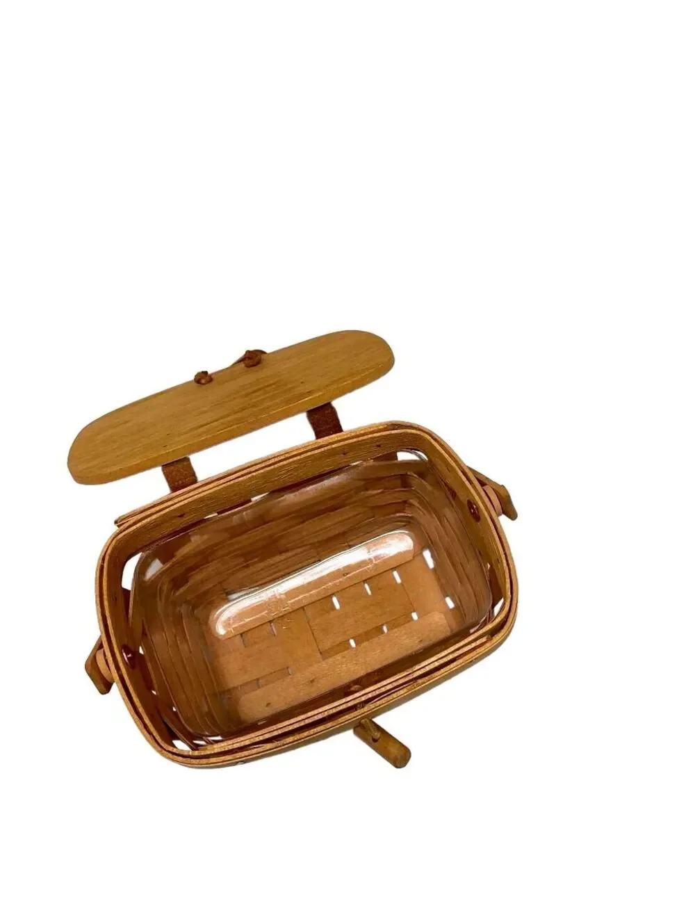 Vintage Longaberger Handwoven Wood Kiddie Purse
